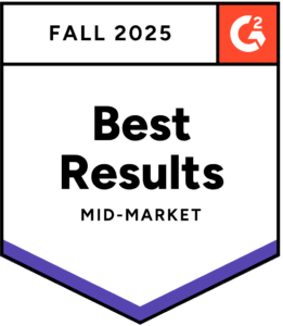 G2 Best results badge for 2025