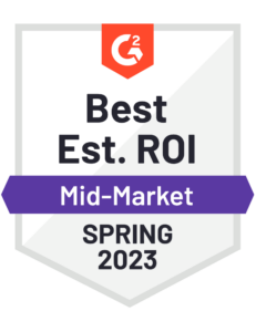 G2 Best ROI Badge Spring 2023