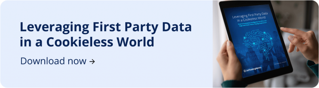 Cover for an eBook on Leveraging First Party Data in a Cookieless World. 