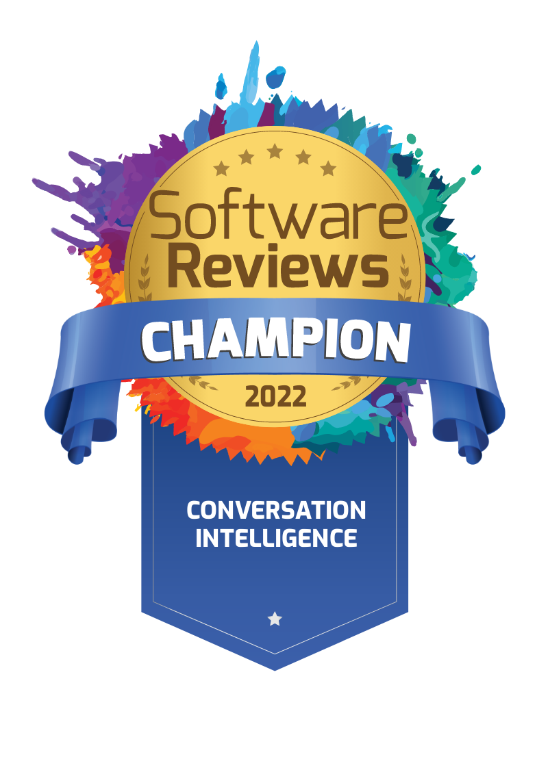 Software Reviews Conversation Intelligence Champion ribbon for 2022